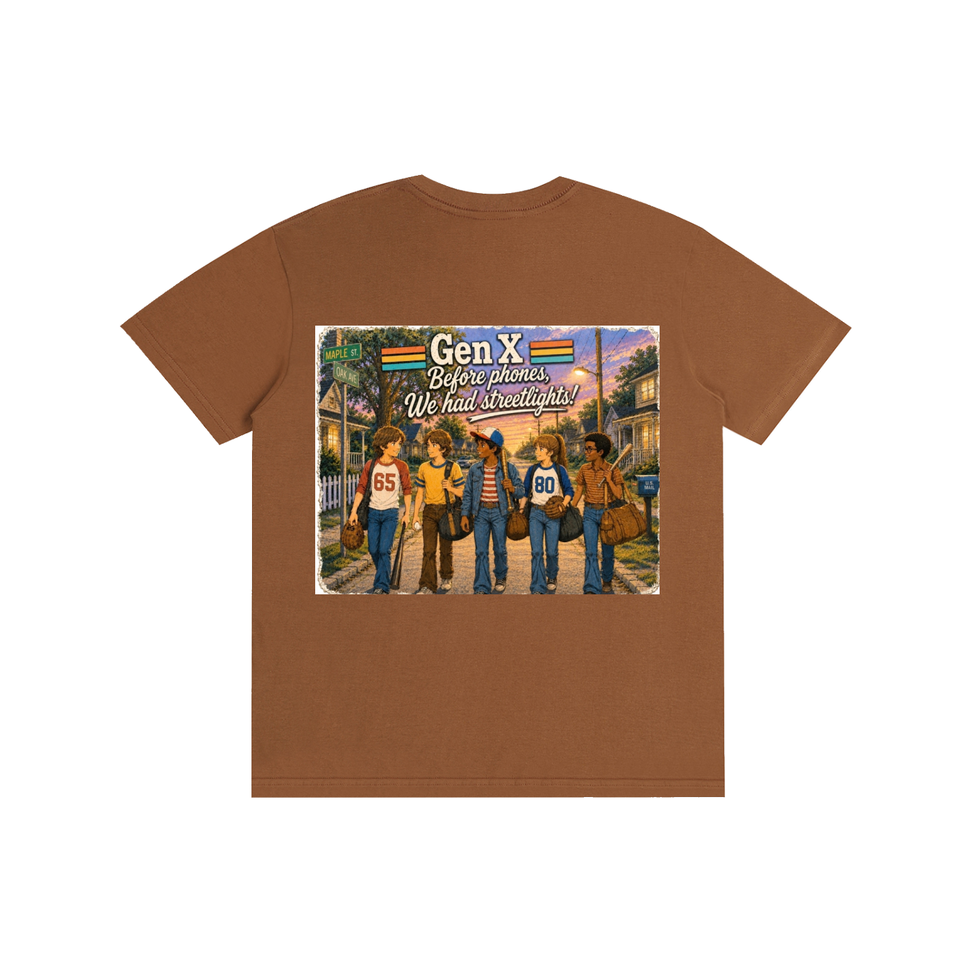 Gen X: Before Phones, We Had Streetlights! Pure Cotton Unisex T-Shirt