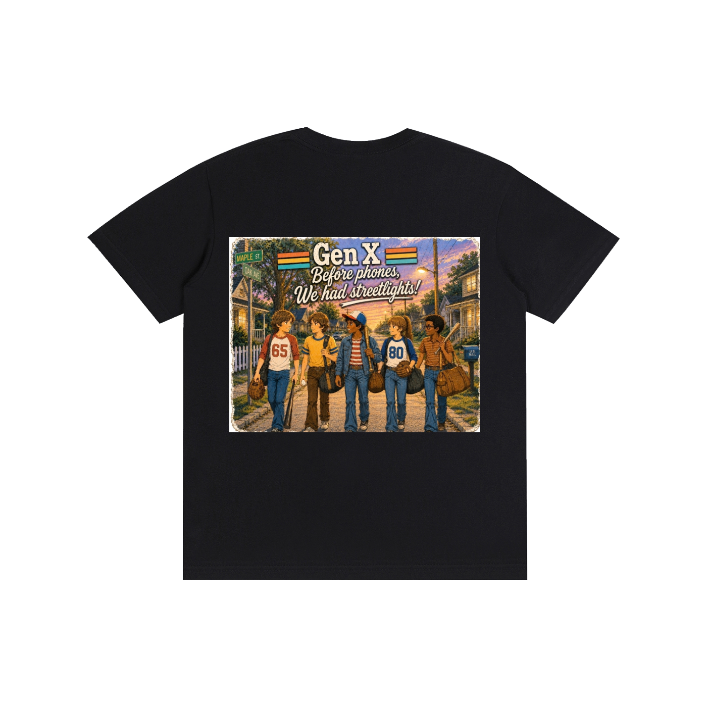 Gen X: Before Phones, We Had Streetlights! Pure Cotton Unisex T-Shirt