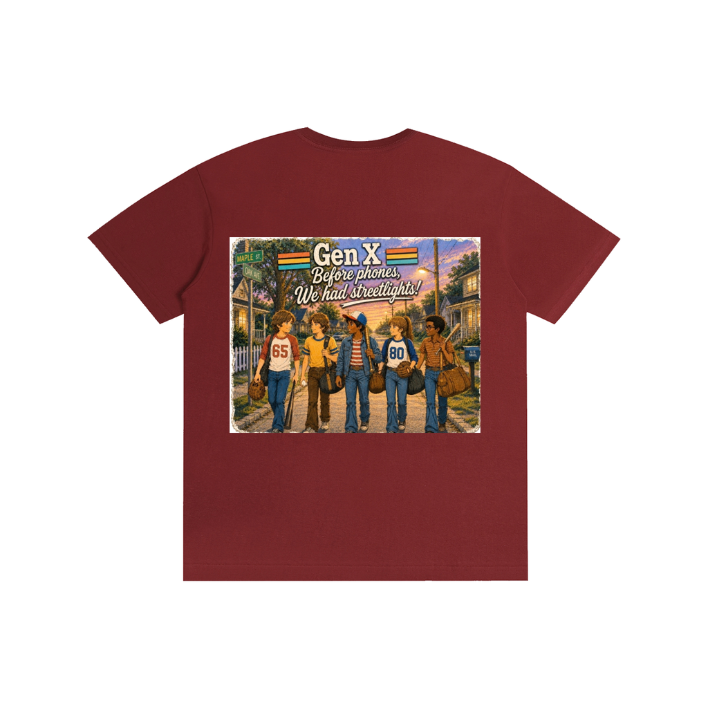 Gen X: Before Phones, We Had Streetlights! Pure Cotton Unisex T-Shirt