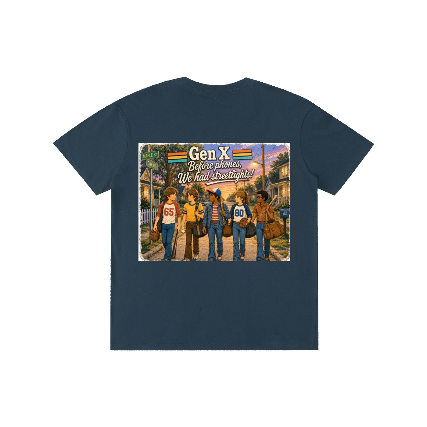 Gen X: Before Phones, We Had Streetlights! Pure Cotton Unisex T-Shirt