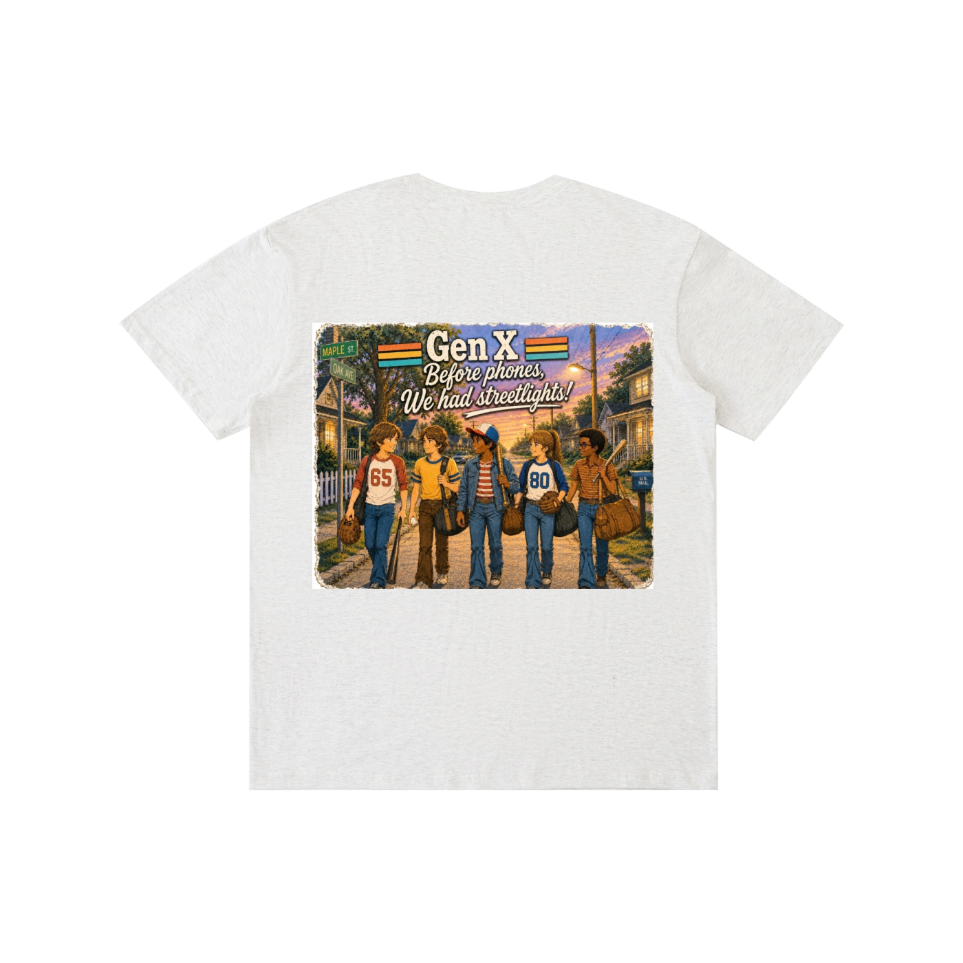 Gen X: Before Phones, We Had Streetlights! Pure Cotton Unisex T-Shirt