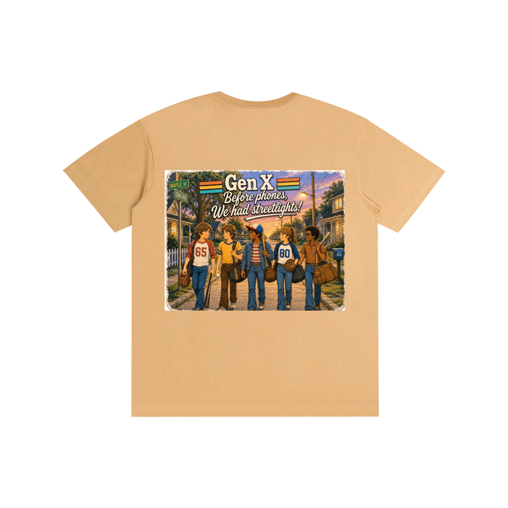 Gen X: Before Phones, We Had Streetlights! Pure Cotton Unisex T-Shirt
