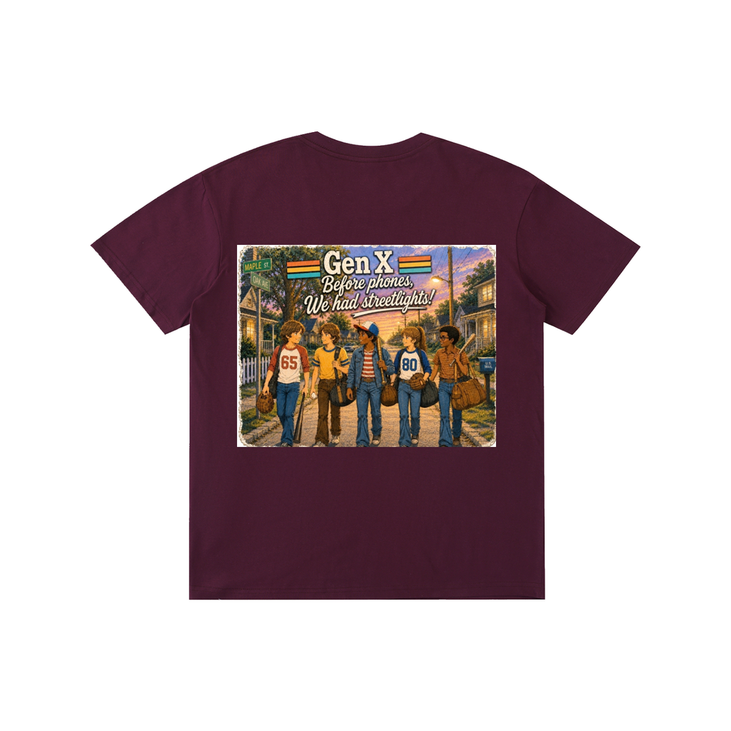 Gen X: Before Phones, We Had Streetlights! Pure Cotton Unisex T-Shirt