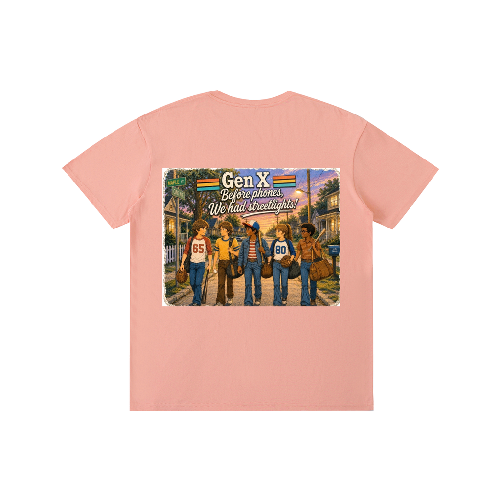 Gen X: Before Phones, We Had Streetlights! Pure Cotton Unisex T-Shirt