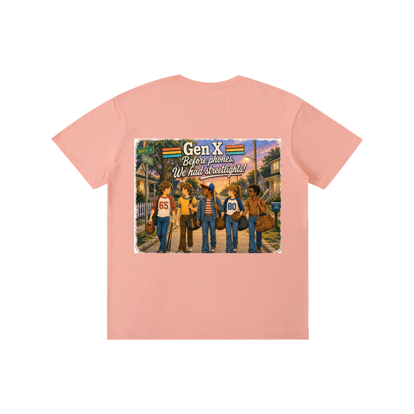 Gen X: Before Phones, We Had Streetlights! Pure Cotton Unisex T-Shirt