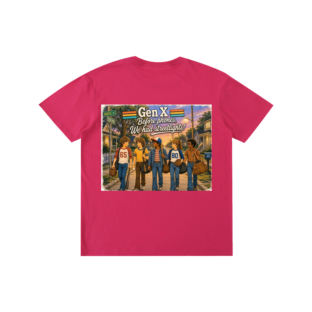 Gen X: Before Phones, We Had Streetlights! Pure Cotton Unisex T-Shirt
