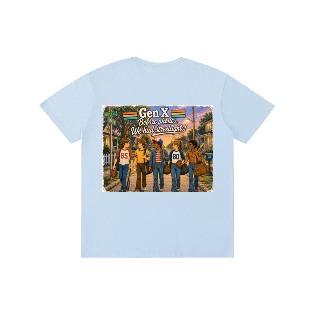Gen X: Before Phones, We Had Streetlights! Pure Cotton Unisex T-Shirt