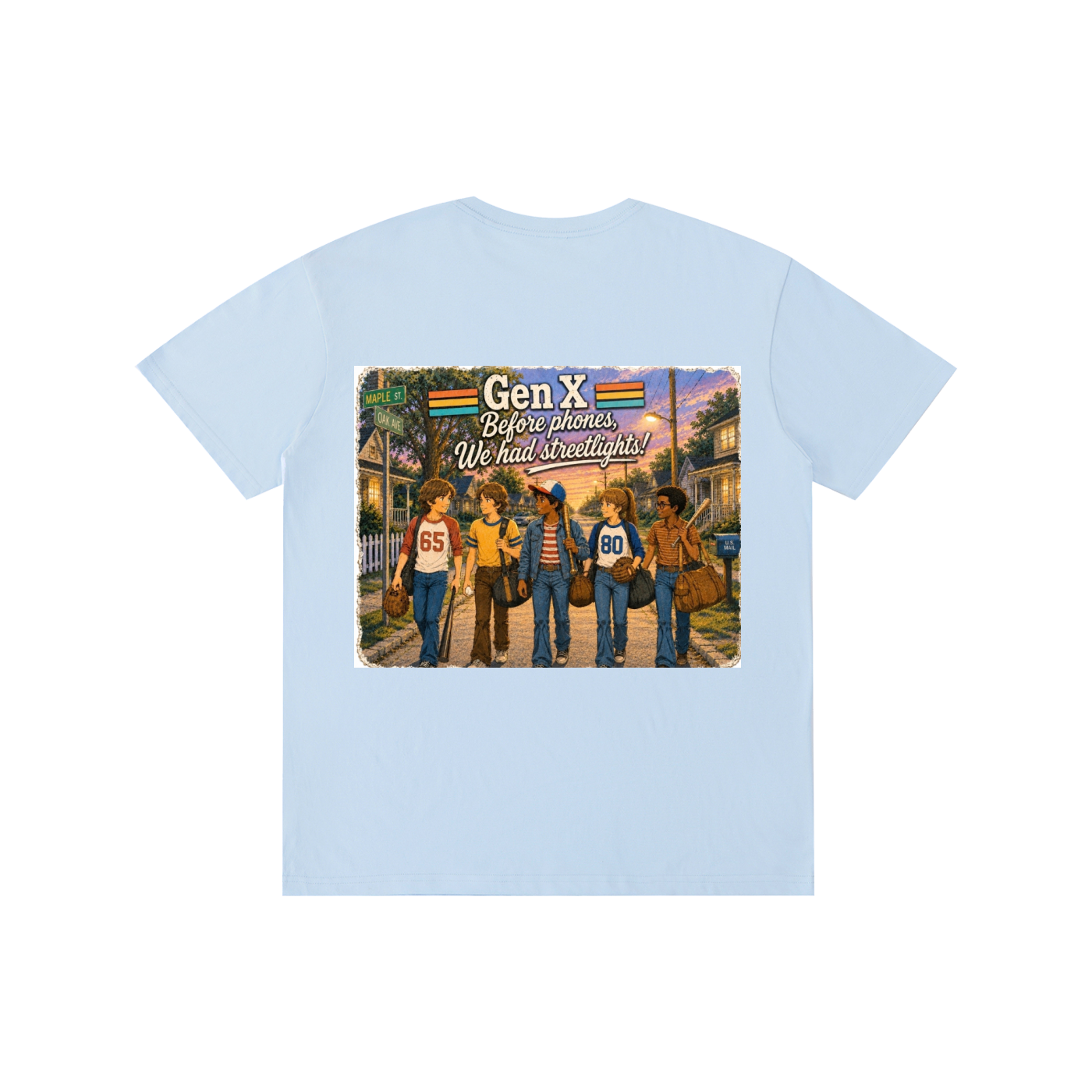 Gen X: Before Phones, We Had Streetlights! Pure Cotton Unisex T-Shirt