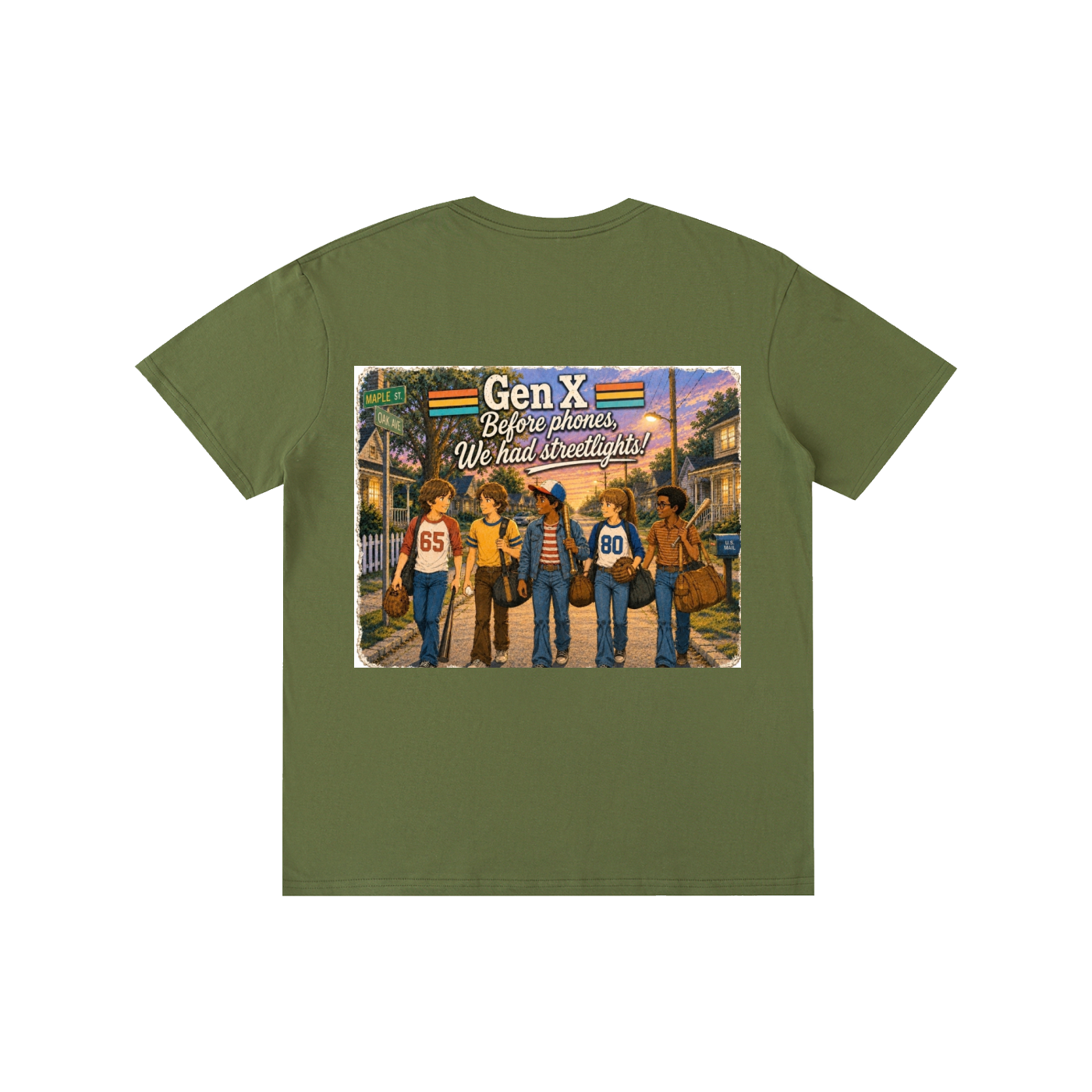 Gen X: Before Phones, We Had Streetlights! Pure Cotton Unisex T-Shirt